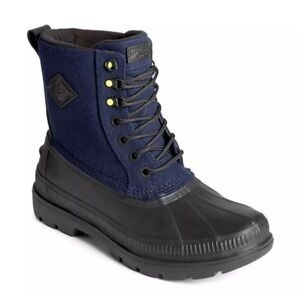 SPERRY Seacycled Ice Bay Boot Wool Blend Upper Navy